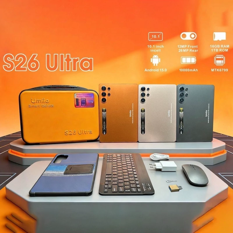 تبلت 10 اینچی Umiio مدل S26 Ultra حافظه 1 ترابایت رم 16 با گارانتی و کد رجیستری
