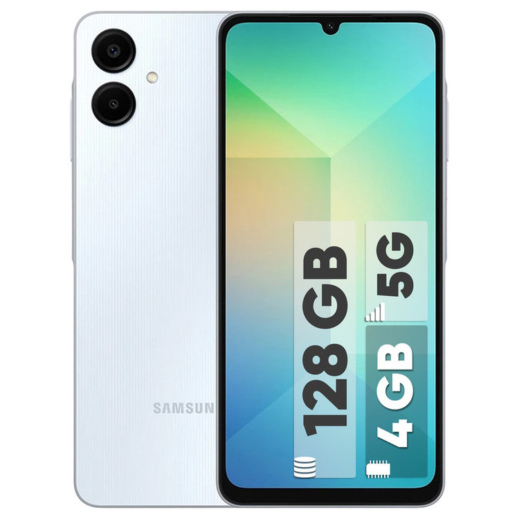 گوشی سامسونگ Galaxy A06 5G دو سیم کارت 128 گیگابایت و رم 4 گیگابایت - به همراه به همراه شارژر 25 وات سامسونگ،